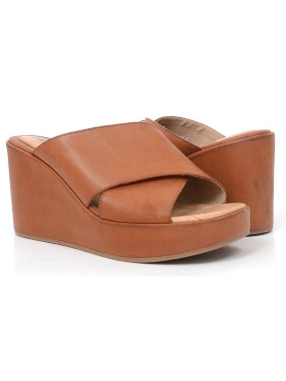 b.o.c. Born Concept Women's 11 Chunky Platform Open Toe Wedge Sandal Boho Hippy